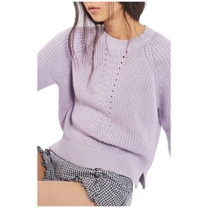 TOPSHOP Ribbed Chevron Boxy Sweater